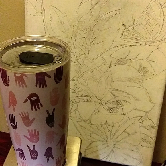 ocs designs Other - 𝅺#157🌹🌹💞17 oz / 500 ml Lovely Tumbler Piece and Hand Signals